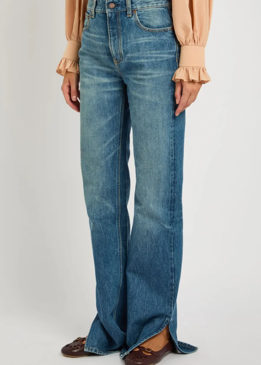 Slim straight-leg jeans
