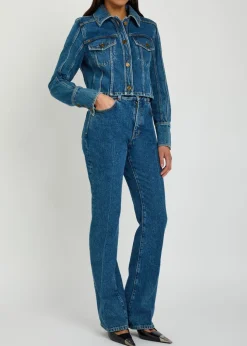 Slim straight-leg jeans