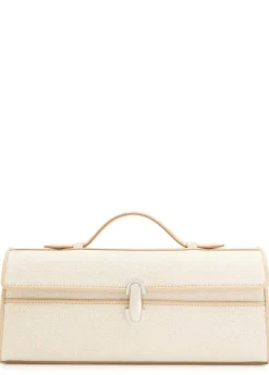 Slim Symmetry canvas and leather pochette