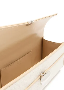 Slim Symmetry canvas and leather pochette