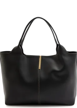 Small leather tote bag
