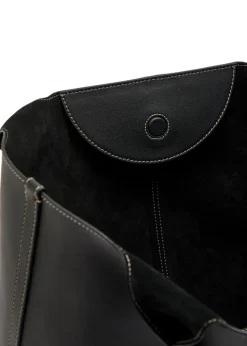 Small leather tote bag