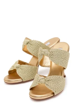 Smile 95 metallic leather mules
