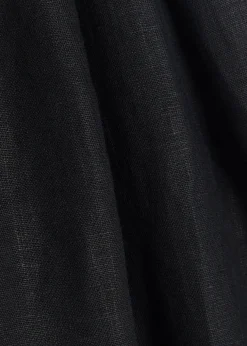 Sofia pleated wide-leg linen trousers