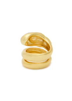 Solanales 14kt gold-plated coiled ring