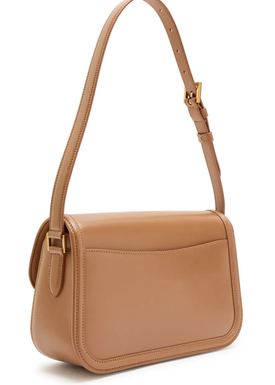 Solferino leather shoulder bag