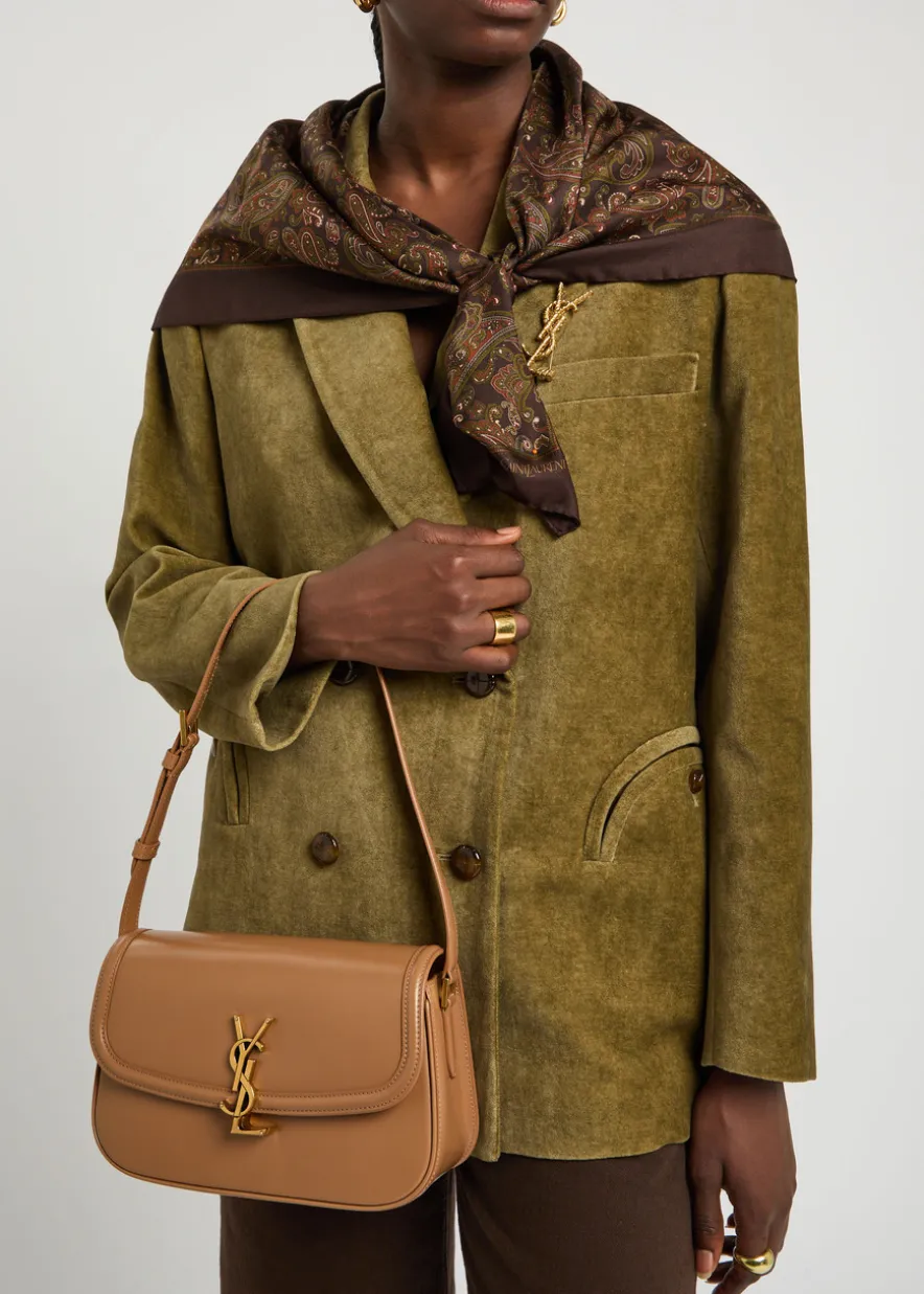 Solferino leather shoulder bag