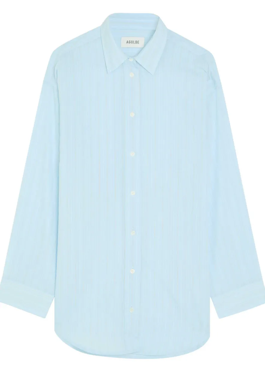 Sona striped cotton-blend shirt