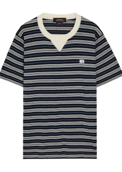 Song striped fine-knit wool-blend T-shirt
