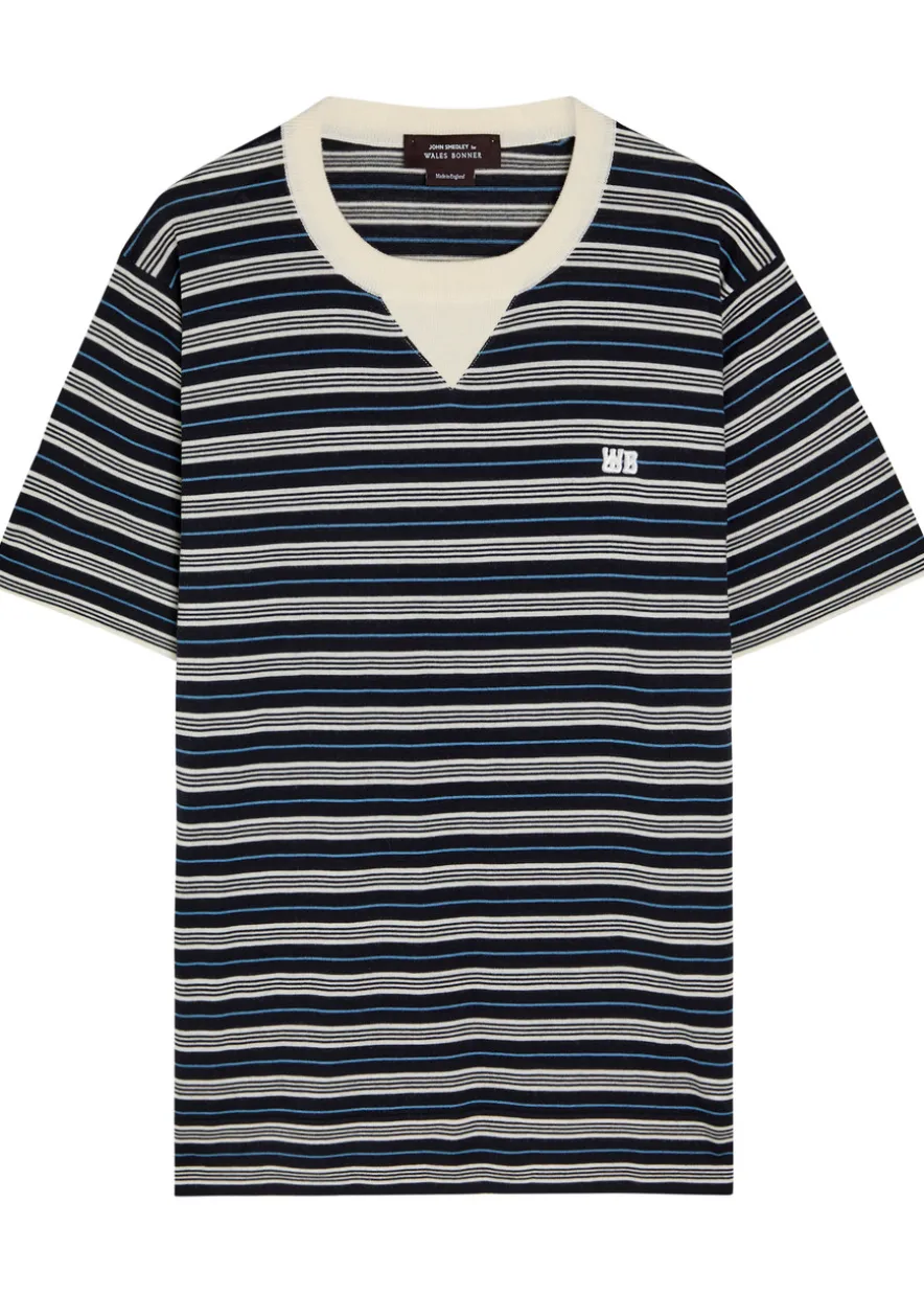 Song striped fine-knit wool-blend T-shirt