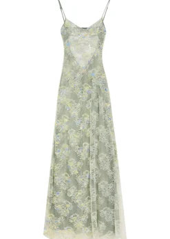 Sophia embellished stretch-lace maxi dress