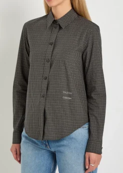Sophie checked cotton-poplin shirt