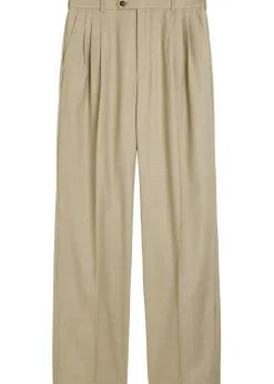 Soprano pleated straight-leg woven trousers