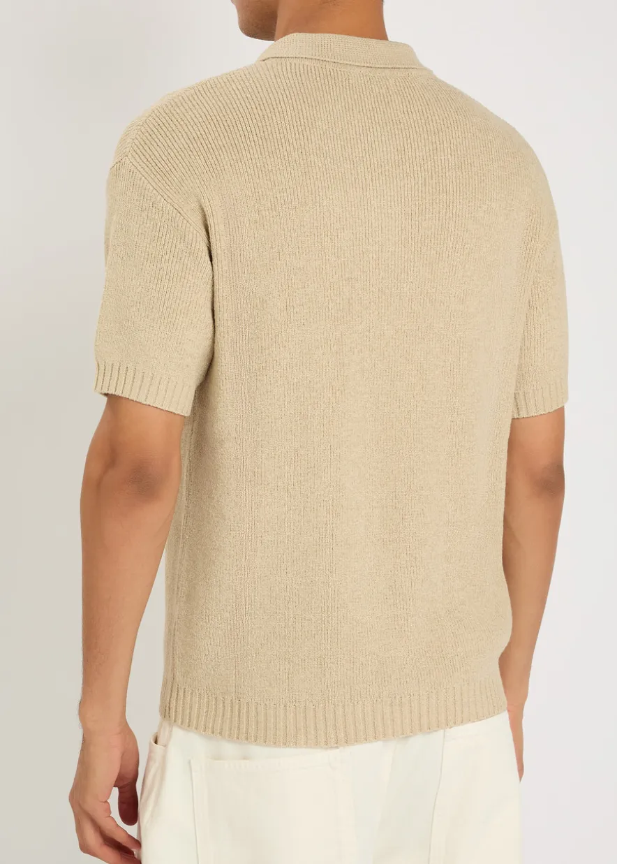 Sorelle ribbed knit polo shirt