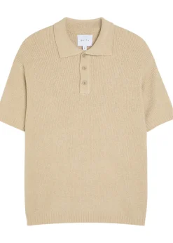 Sorelle ribbed knit polo shirt