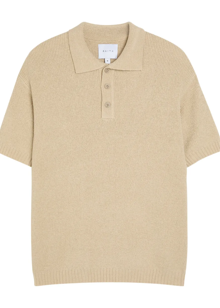 Sorelle ribbed knit polo shirt