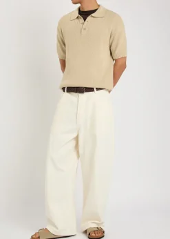 Sorelle ribbed knit polo shirt