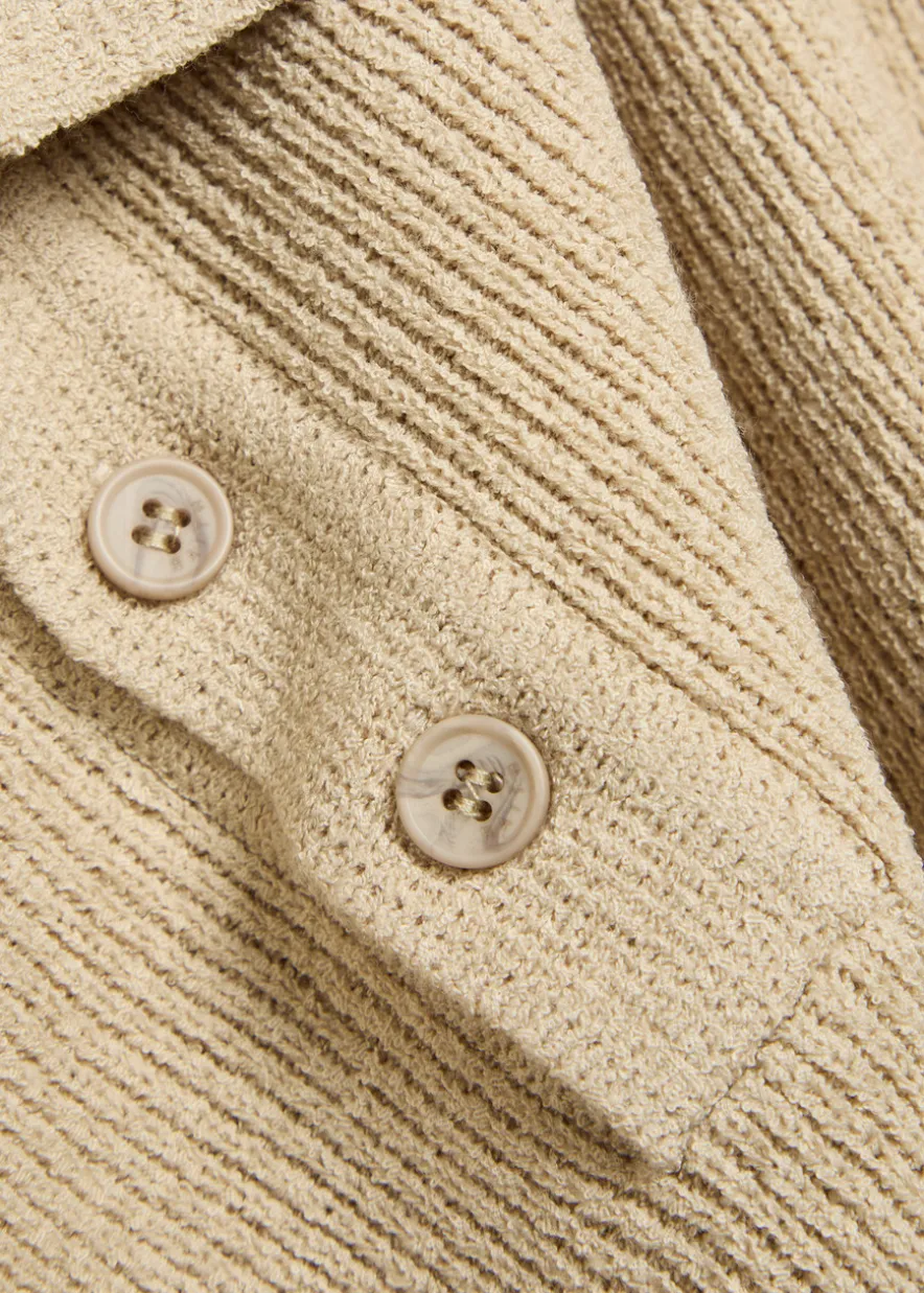 Sorelle ribbed knit polo shirt