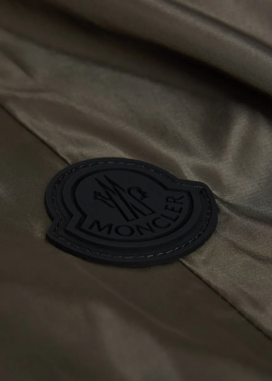 Sormiou packable hooded nylon windbreaker jacket