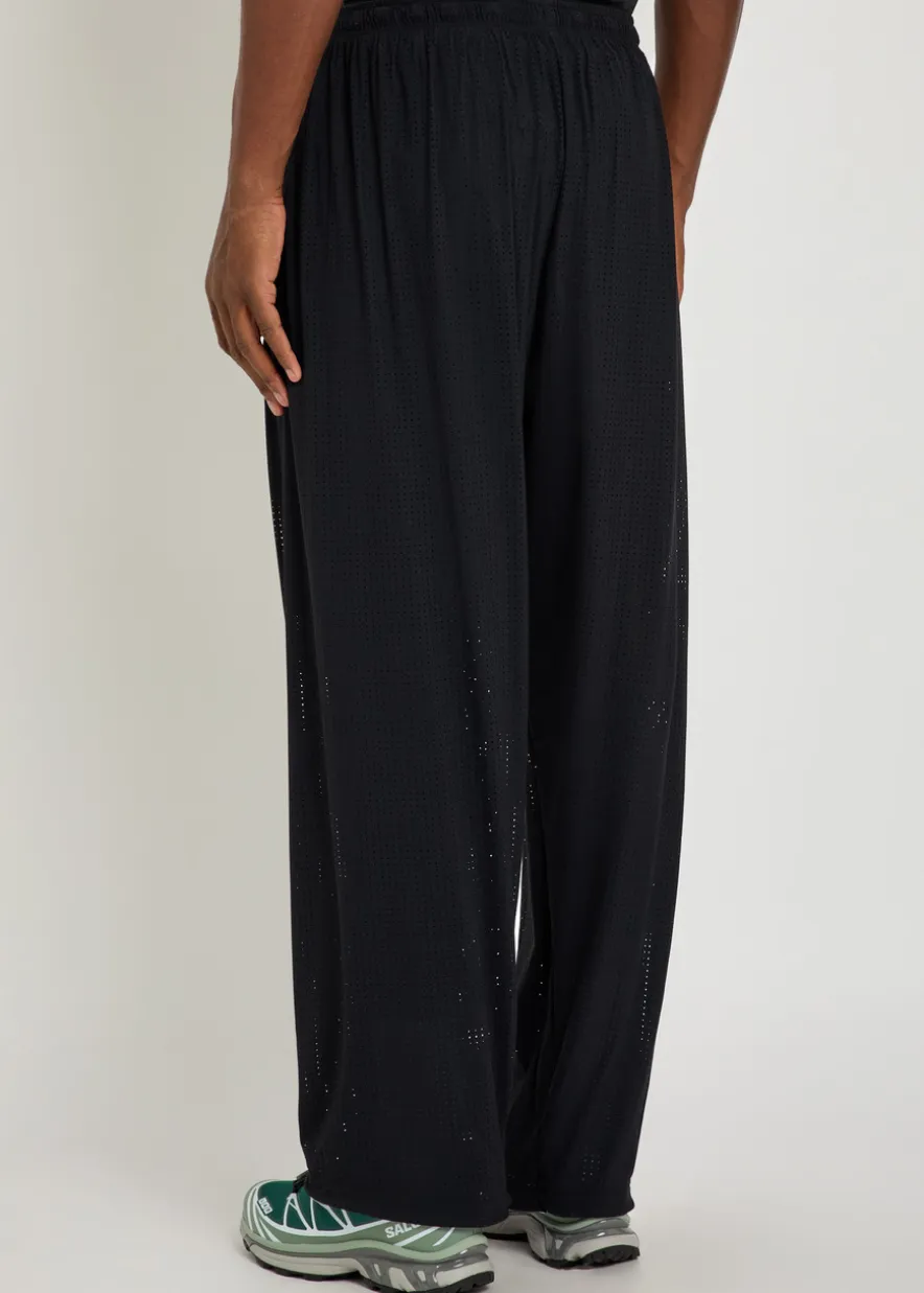 Space-O perforated stretch-nylon trousers