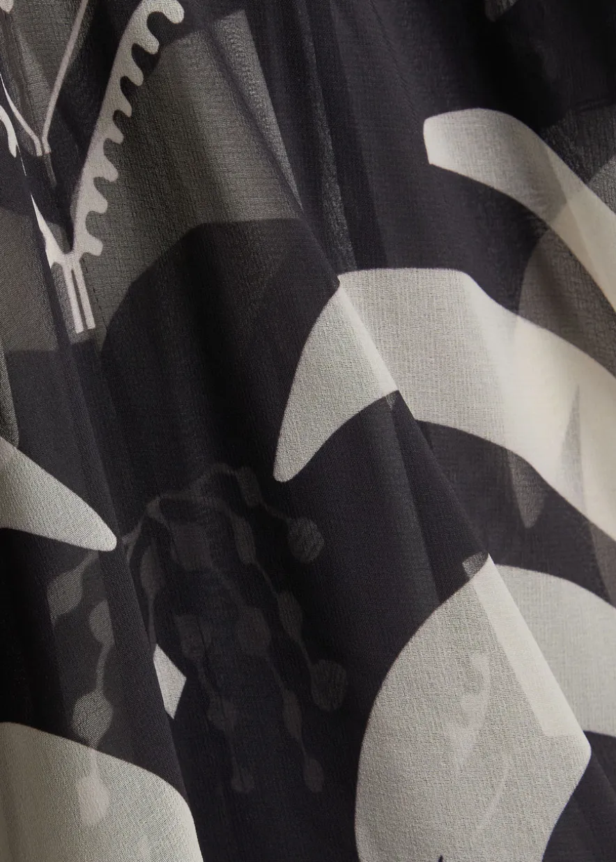 Spiritual Healers patterned georgette maxi kaftan