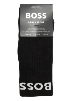 Sport logo cotton-blend socks - set of two