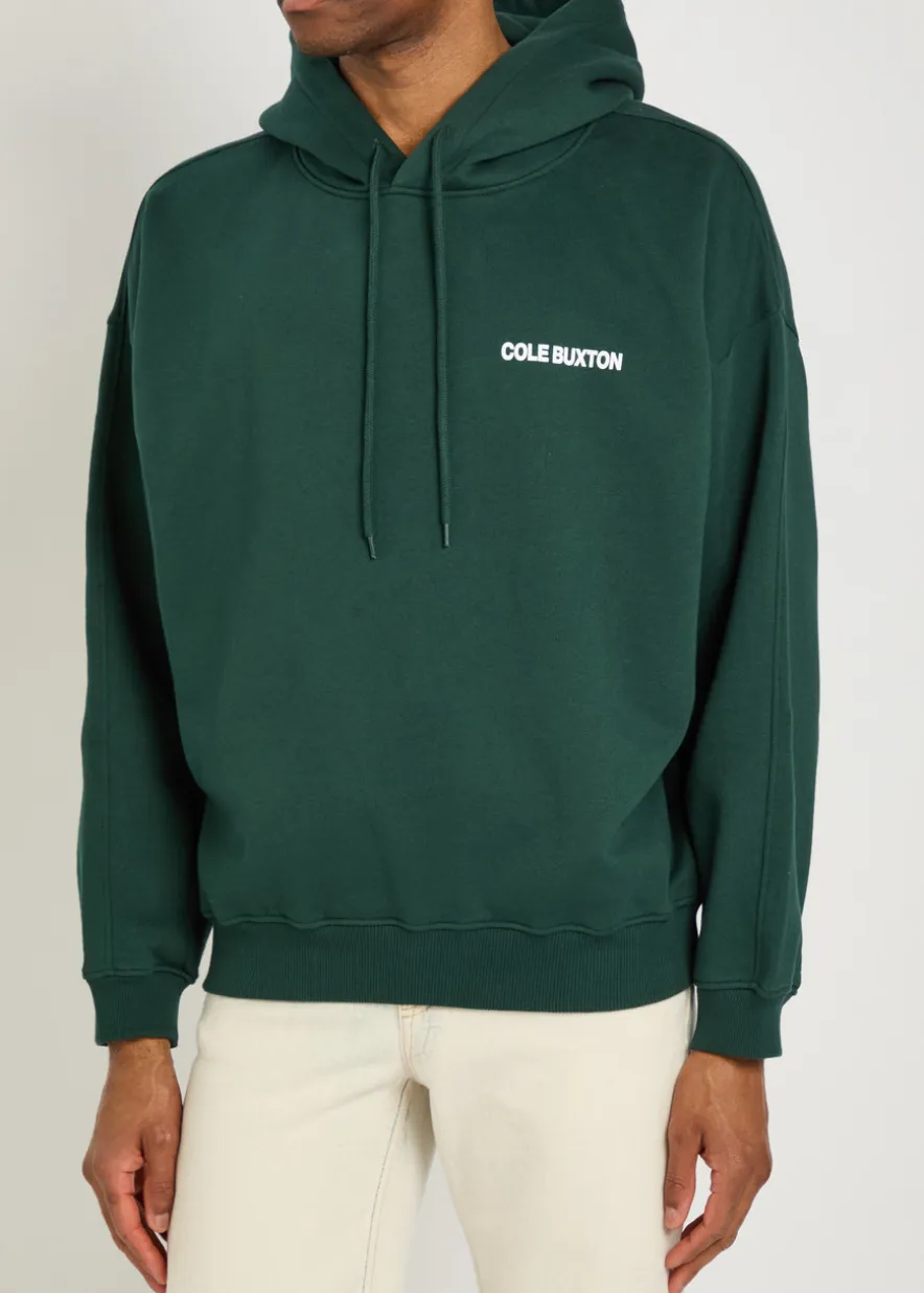 Sportswear hooded printed cotton sweatshirt