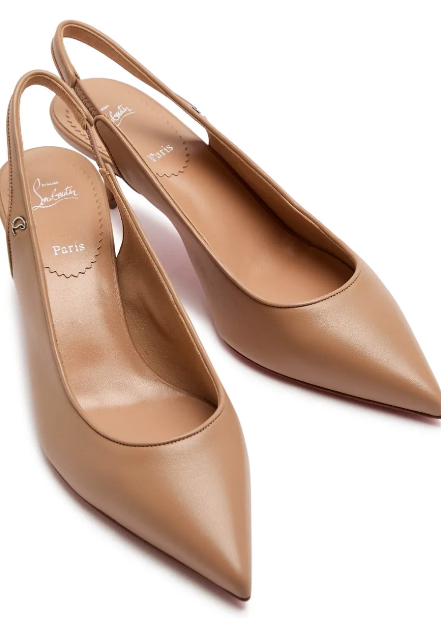 Sporty Kate 55 leather slingback pumps