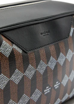Square 26 printed leather pouch