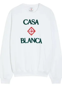 Stacked terry-logo cotton sweatshirt