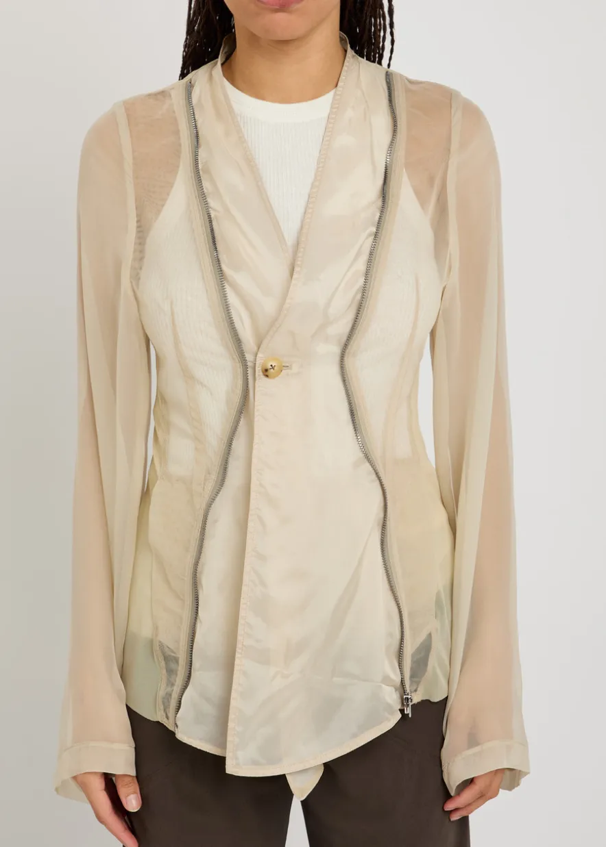 Stag panelled tulle jacket