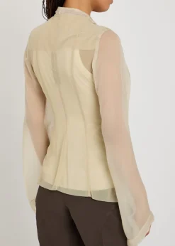 Stag panelled tulle jacket
