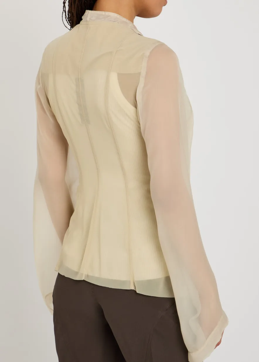 Stag panelled tulle jacket