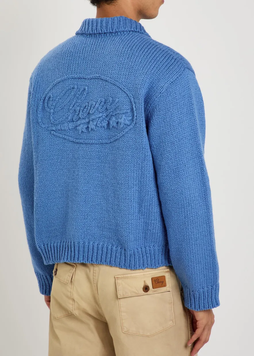 5 Star logo-intarsia cotton cardigan