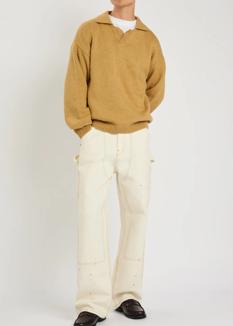 5 Star logo-intarsia cotton jumper