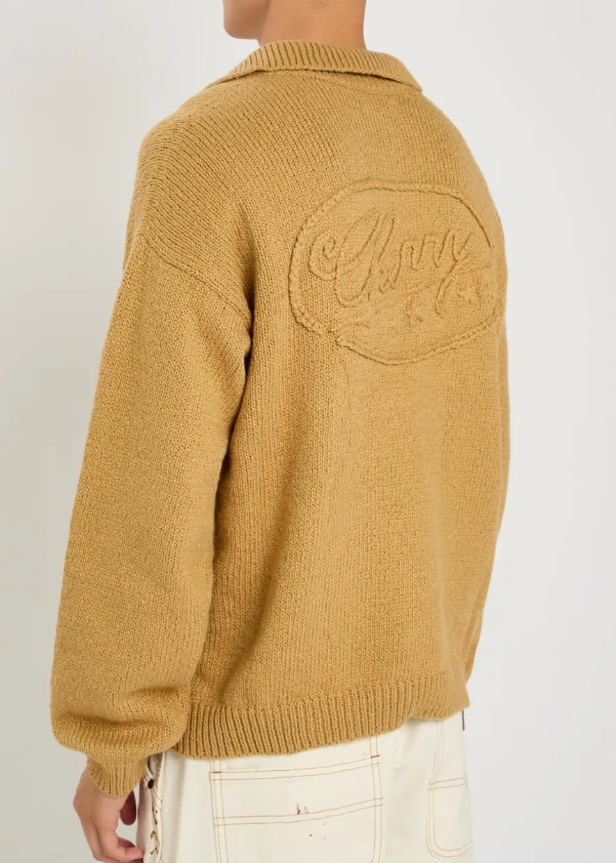 5 Star logo-intarsia cotton jumper