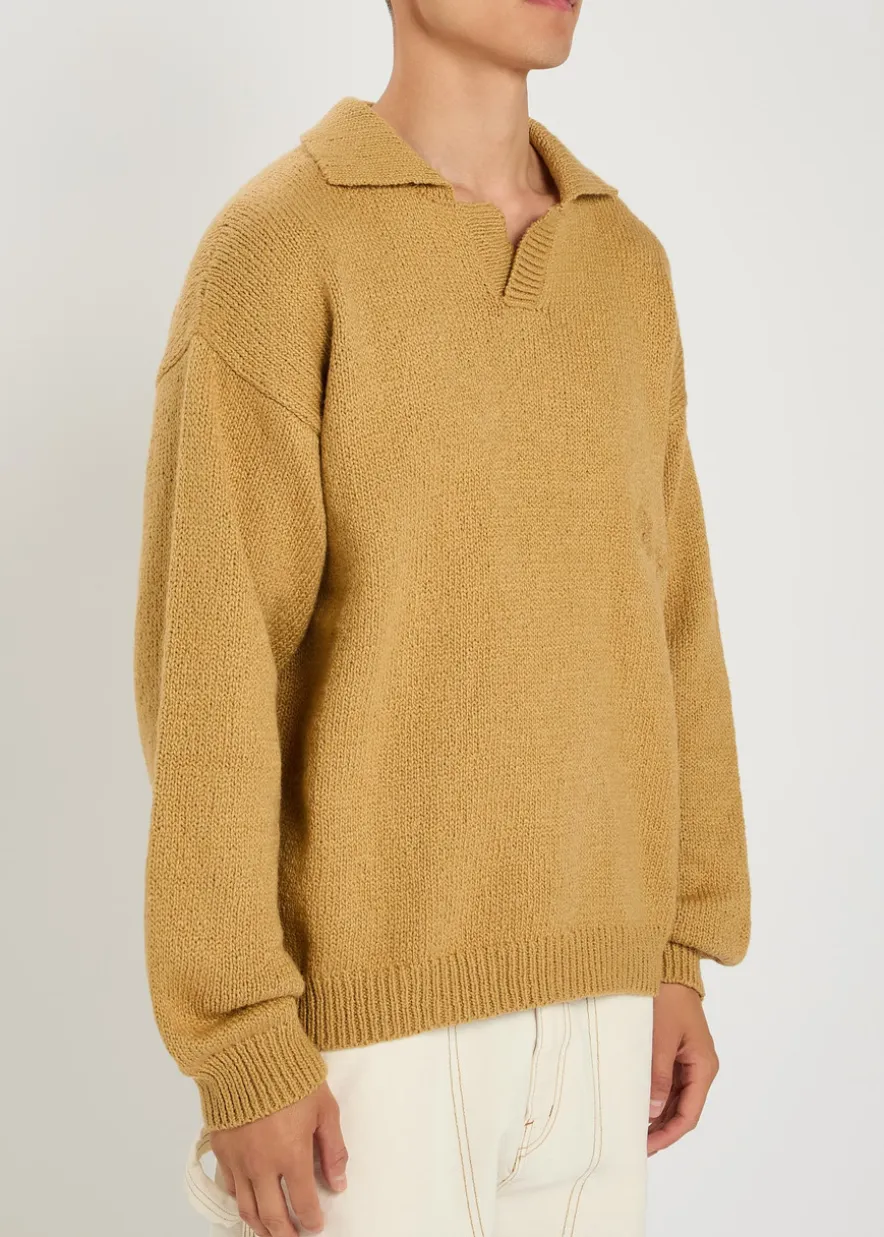 5 Star logo-intarsia cotton jumper