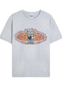 Static printed cotton T-shirt