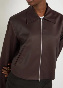 Statue satin-twill jacket