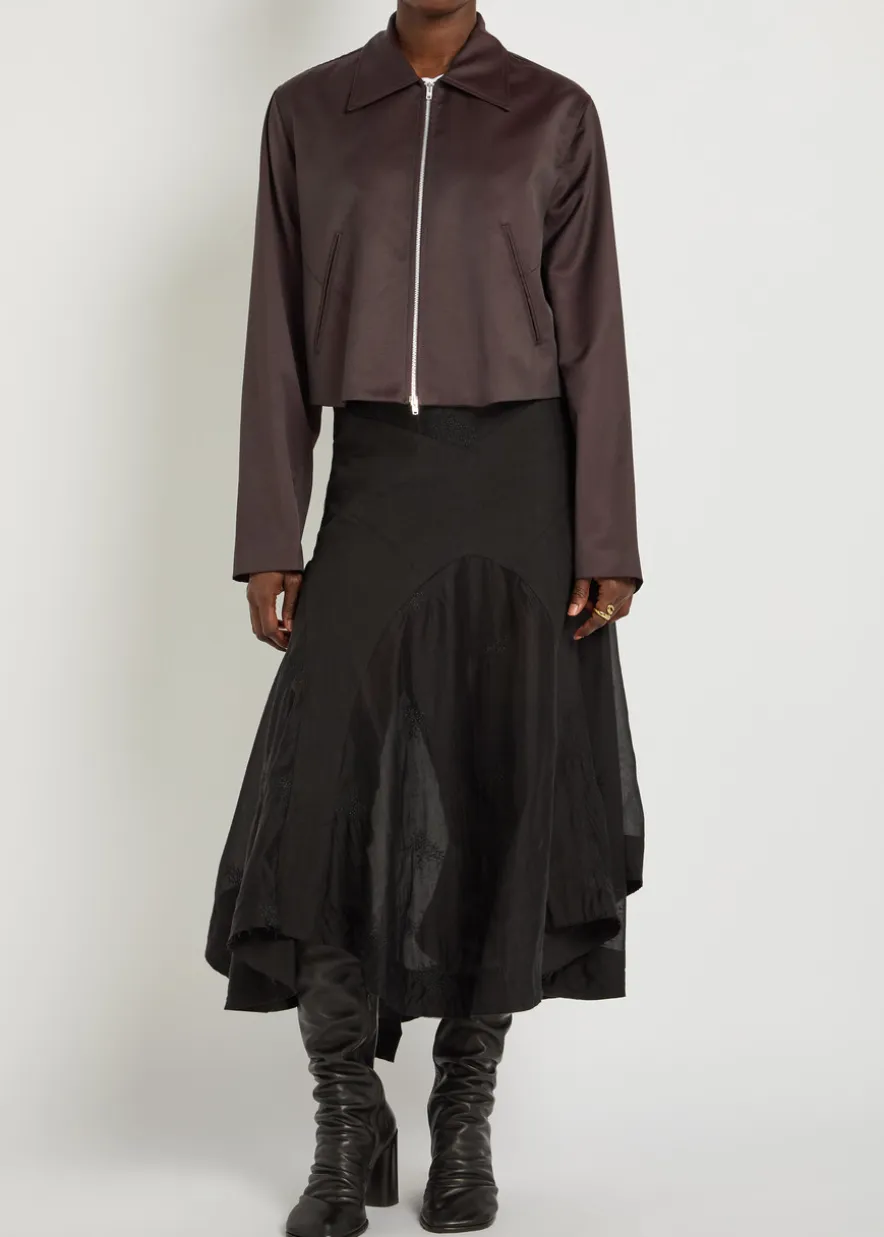Statue satin-twill jacket