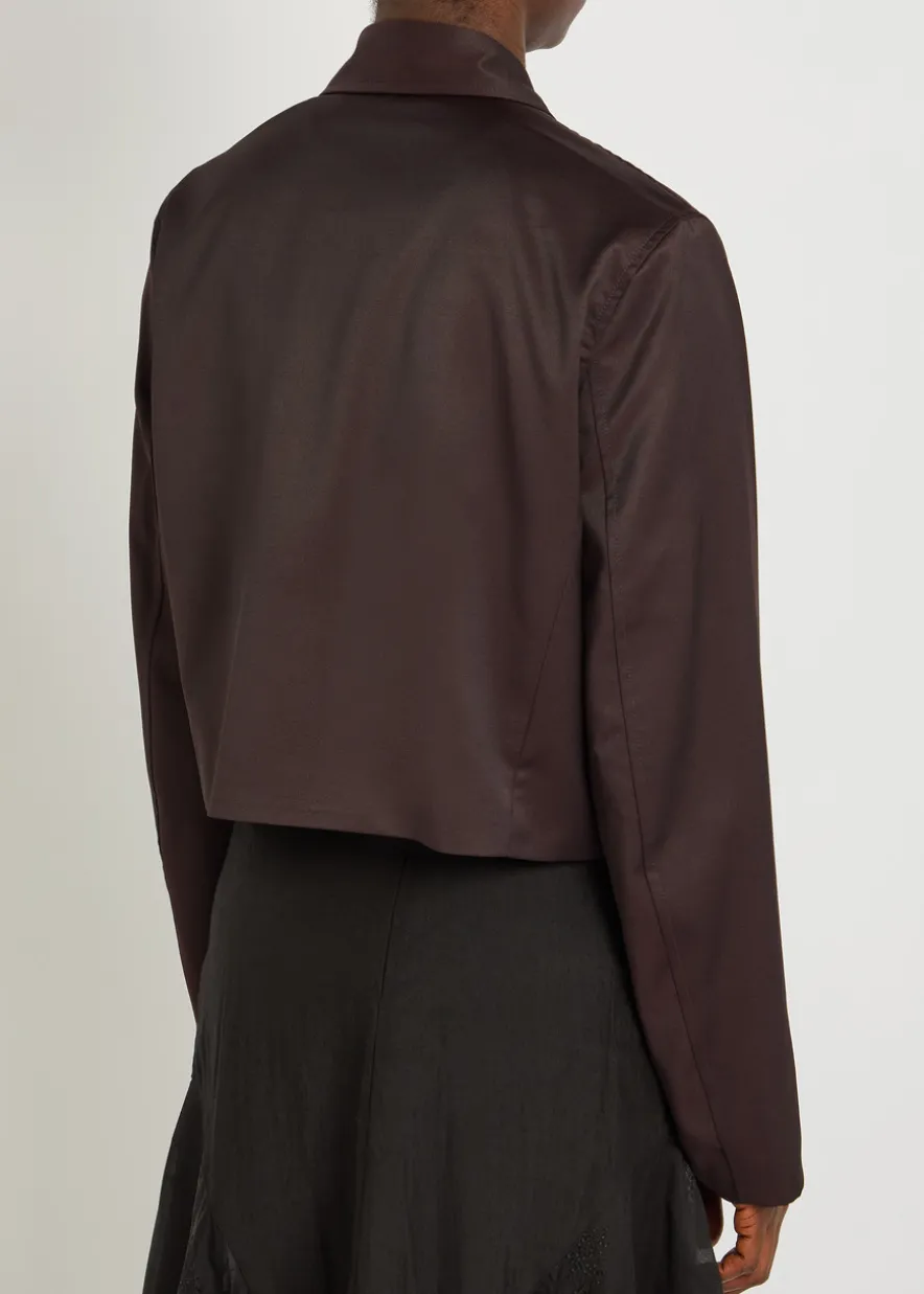 Statue satin-twill jacket