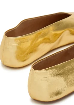 Stella metallic leather ballet flats