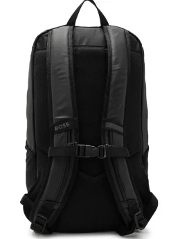 Stenson logo coated faux leather backpack