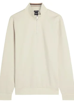 Stimmann half-zip cotton-blend sweatshirt