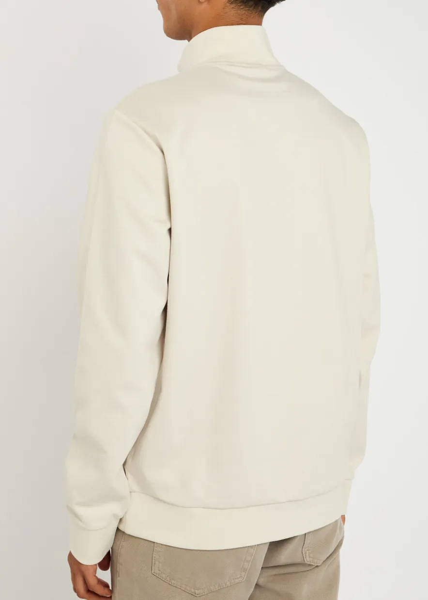 Stimmann half-zip cotton-blend sweatshirt