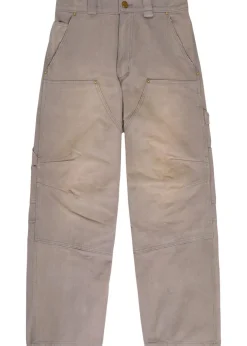 Stockton double-knee wide-leg cotton cargo trousers