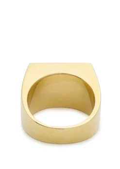Stone-embellished brass ring
