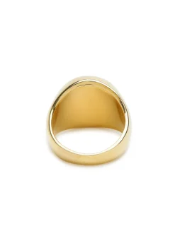 Stone-embellished signet ring