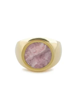 Stone-embellished signet ring