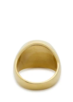 Stone-embellished signet ring
